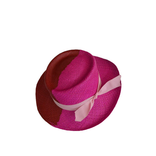Colorblock Fuchsia Hat