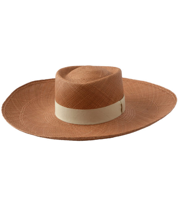 Light Brown Wide Brim Hat