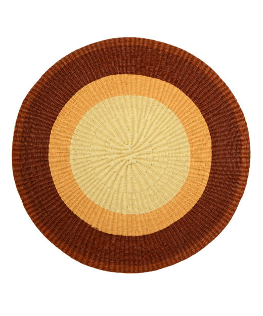 Straw placemat with stripes
